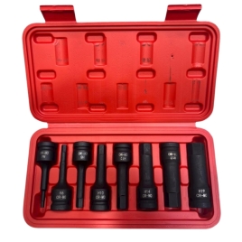 1/2'' Havalı Uzun Allen Uçlu Lokma Takımı 8 Parça (5-19MM)