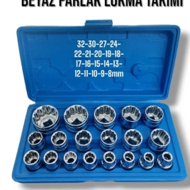 12 Köşe Lokma Anahtar Takımı 19 Parça