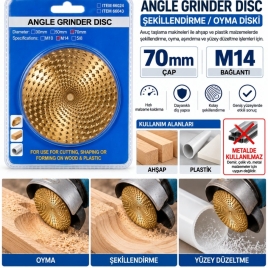 AHŞAP VE PLASTİK RASPALAMA TÖRPÜSÜ M14-70MM ÇAP