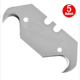 Kancalı Çengelli Maket Bıçağı Ucu Yedek Bıçak Ağız Uç 5'Li Paket