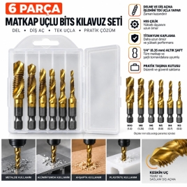 Matkap Uçlu Bits Kılavuz Seti 6 Parça
