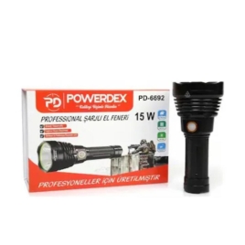 Powerdex PD-6692 15 Watt 1000 Lümen Profesyonel Şarjlı El Feneri