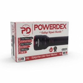 Powerdex PD-6900 Profesyonel Şarjlı El Feneri 2000 Lümen Su Geçirmez 20 Watt 