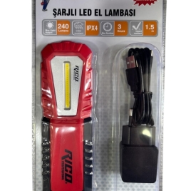 Rico Şarjlı Mıknatıslı Led Lamba 240 Lümen