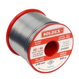 Soldex SN60 PB40 Lehim Teli 2.00MM 500GR